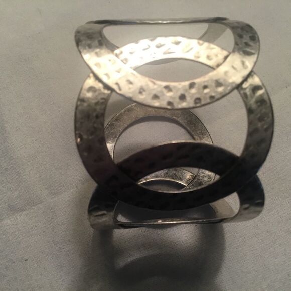 $8 ea or 3/$15. Silvertone Hammered Finish Cuff - Picture 1 of 4